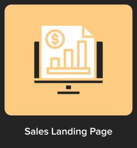 Sales landing page