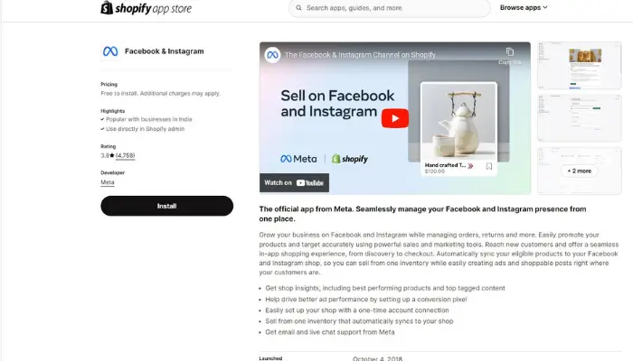 Integrate Facebook and Instagram
