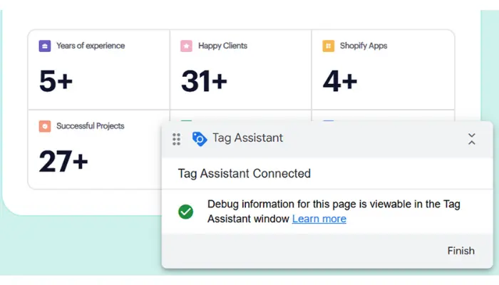 GTM debug panel shopify