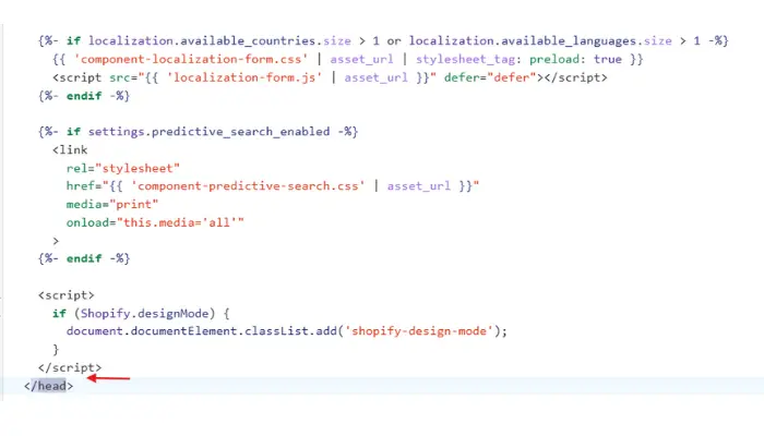 Head Tag In Shopify
