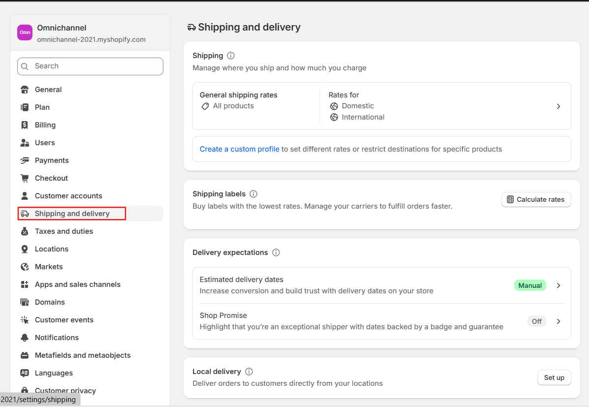 Shipping and Delivery Shopify | omnichannel ecommerce platform