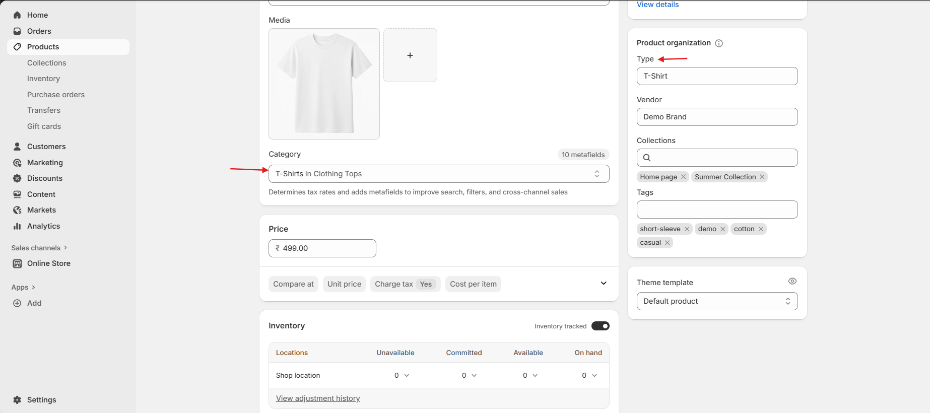 Shopify’s Product Categories and Types | Structured Data