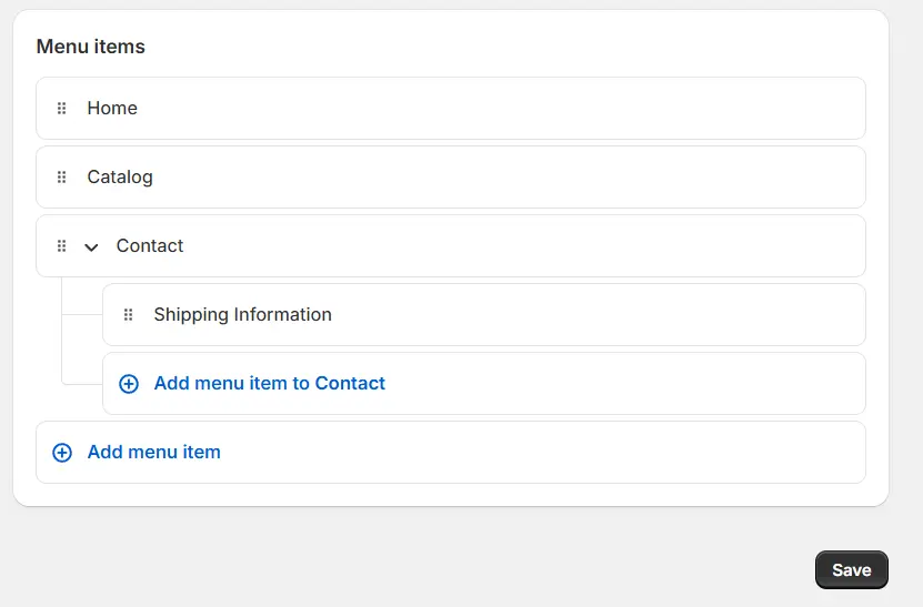Create a dropdown sub menu structure